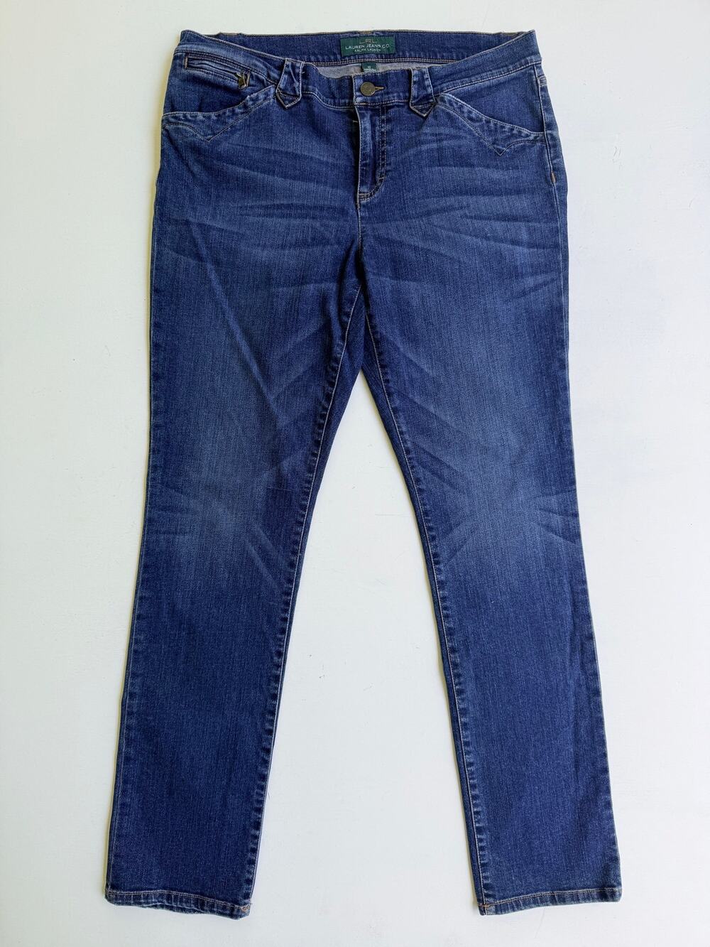 Vintage Lauren Jeans Co Ralph Lauren Mid Rise Straight Leg Denim Jeans Size 10